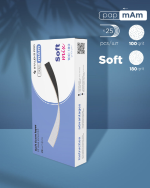 Staleks PRO MIX zestaw wymiennych nakładek wsuwanych soft base, gradacja 100/180, 25 szt.