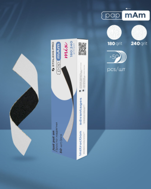 Staleks PRO MIX zestaw wymiennych nakładek wsuwanych, gradacja 180/240, 50 szt.