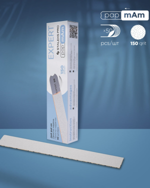 Staleks PRO EXPERT 22 zestaw białych, wymiennych nakładek wsuwanych, gradacja 150, 50 szt.