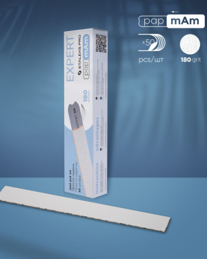 Staleks PRO EXPERT 22 zestaw białych, wymiennych nakładek wsuwanych, gradacja 180, 50 szt.