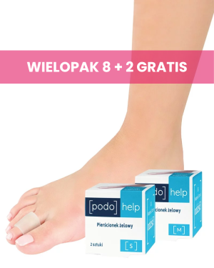 Podohelp pierścionek żelowy rozmiar M 8+2 GRATIS!